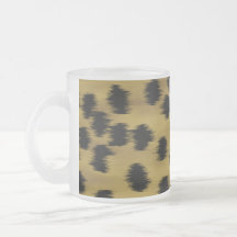 Modelo negro y de oro de la impresión del guepardo taza