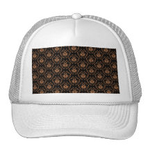 Modelo negro y marrón elegante del damasco gorros  