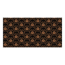 Modelo negro y marrón elegante del damasco tarjeta personal