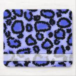Modelo negro y Púrpura-Azul del estampado leopardo Alfombrillas De Raton