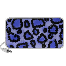 Modelo negro y Púrpura-Azul del estampado leopardo Altavoz