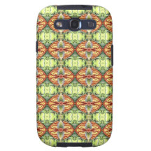 Modelo orbicular verde y del moreno de lujo galaxy s3 protectores