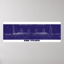 Modelo original titánico del RMS, aumentado para e Posters