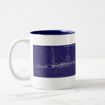 Modelo original titánico del RMS, aumentado para e Taza De Café