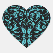 Modelo ornamental calcomanía de corazón personalizadas