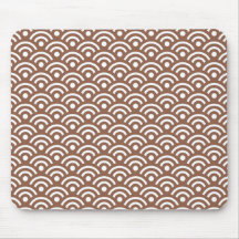 Modelo pelirrojo Mousepad de Brown Seigaiha