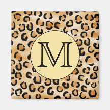 Modelo personalizado del estampado leopardo del mo iman para frigorífico