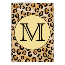 Modelo personalizado del estampado leopardo del mo felicitaciones