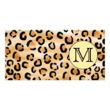 Modelo personalizado del estampado leopardo del mo tarjeta con foto personalizada