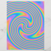 Modelo psicodélico multicolor del remolino de la t tarjetas publicitarias
