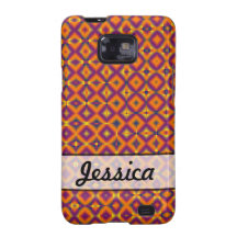 Modelo púrpura anaranjado personalizado del harleq samsung galaxy SII funda