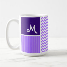 Modelo púrpura de Chevron Taza De Café