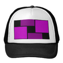 Modelo púrpura de los cuadrados gorras