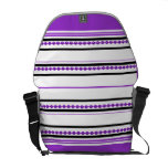 Modelo púrpura de moda la "que compite con raya " bolsa messenger