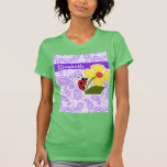 Modelo púrpura de Paisley; Mariquita Camiseta