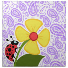Modelo púrpura de Paisley; Mariquita Servilletas De Papel