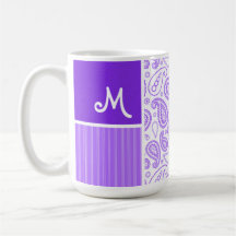 Modelo púrpura de Paisley Taza