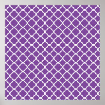 Modelo púrpura de Quatrefoil Impresiones