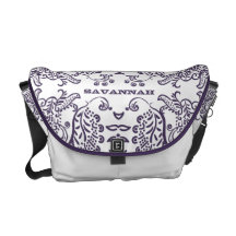 Modelo púrpura personalizado del pájaro del amor d bolsa messenger
