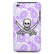 Modelo púrpura Rogelio alegre de Paisley; Pirata iPod Case-Mate Fundas