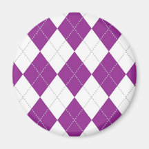Modelo púrpura y blanco de Argyle Imán De Frigorifico