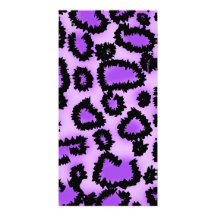 Modelo púrpura y negro del estampado leopardo plantilla para tarjeta de foto