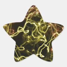 Modelo que brilla intensamente del verde y del nar calcomanía forma de estrellae