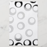 Modelo retro blanco y negro de los círculos tarjetones