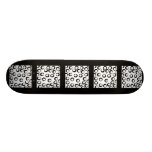 Modelo retro blanco y negro de los círculos patinetas personalizadas