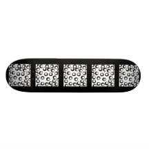 Modelo retro blanco y negro de los círculos patinetas personalizadas