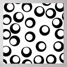 Modelo retro blanco y negro de los círculos impresiones