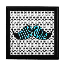 Modelo retro de la MOD del bigote Caja De Recuerdo
