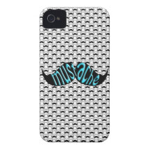 Modelo retro de la MOD del bigote iPhone 4 Case-Mate Cobertura