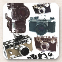 Modelo retro de las cámaras del Grunge del vintage Posavaso