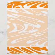 Modelo retro del naranja y blanco flyer a todo color