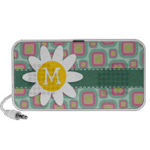 Modelo retro del rosa y de la menta; Margarita Portátil Altavoz