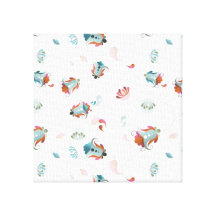 modelo retro floral rosado inconsútil lona envuelta para galerias