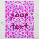 modelo retro rosado feliz, yourtext flyer personalizado