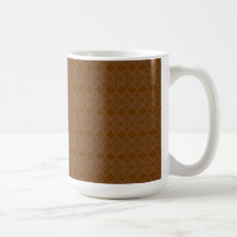 Modelo rico de la voluta del diamante de Brown Taza De Café