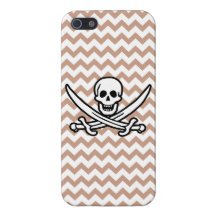 Modelo Rogelio alegre de Brown Chevron iPhone 5 Cárcasas