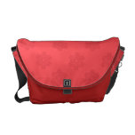 Modelo rojo claro de los copos de nieve bolsa messenger
