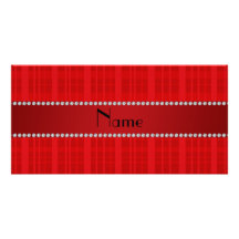 Modelo rojo conocido personalizado de la tela esco tarjeta fotográfica personalizada