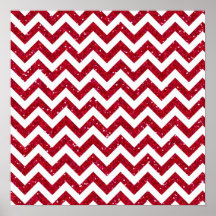Modelo rojo de Chevron del brillo Impresiones