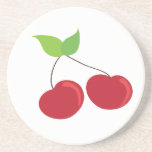 Modelo rojo de la cereza posavasos diseño