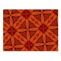 Modelo rojo de la hoja y del cuadrado tarjeta postal