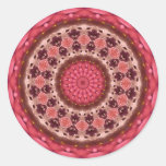 Modelo rojo de la mandala del pegatina pegatinas