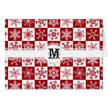 Modelo rojo del copo de nieve del navidad tradicio tarjeton