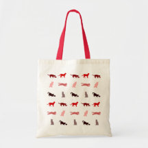 Modelo rojo del gato bolsas