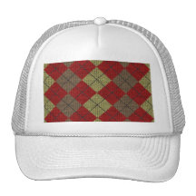 modelo rojo del knitwork del tartán gorros  