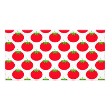 Modelo rojo del tomate tarjetas fotográficas personalizadas